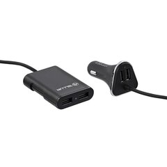 Autolaturi Tellur 4*USB, 9.6A, 1.8m, musta hinta ja tiedot | Puhelimen laturit | hobbyhall.fi