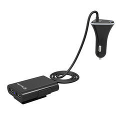 Autolaturi Tellur 4*USB, 9.6A, 1.8m, musta hinta ja tiedot | Puhelimen laturit | hobbyhall.fi