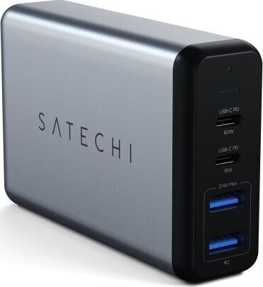 Satechi 75W 2xUSB-C+2xUSB-A USB hub hinta ja tiedot | Puhelimen laturit | hobbyhall.fi