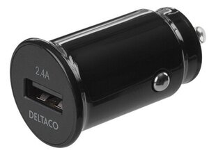 DELTACO 12/24 V USB, 2.4A. hinta ja tiedot | Puhelimen laturit | hobbyhall.fi