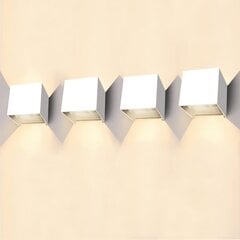 LED-seinävalaisin Ledmo, valkoinen, 12 W, 4 kpl. hinta ja tiedot | Seinävalaisimet | hobbyhall.fi
