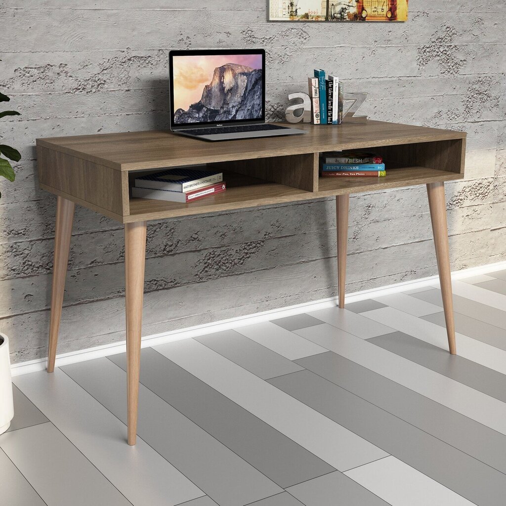 Kalune Design Novo -työpöytä, ruskea hinta ja tiedot | Tietokonepöydät ja työpöydät | hobbyhall.fi