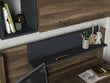Kalune Design Bumerang -työpöytä ja hylly, ruskea/harmaa hinta ja tiedot | Tietokonepöydät ja työpöydät | hobbyhall.fi