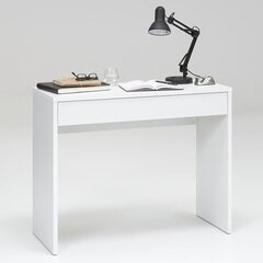 FMD Työpöytä leveällä vetolaatikolla 100x40x80 cm valkoinen hinta ja tiedot | Tietokonepöydät ja työpöydät | hobbyhall.fi