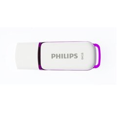 Muistitikku Philips USB 2.0 Snow Edition (violetti) 64 GB hinta ja tiedot | Muistitikut | hobbyhall.fi