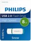 MUISTITIKKU PHILIPS USB 2.0 SNOW EDITION (VIHREÄ) 8 GB hinta ja tiedot | Muistitikut | hobbyhall.fi