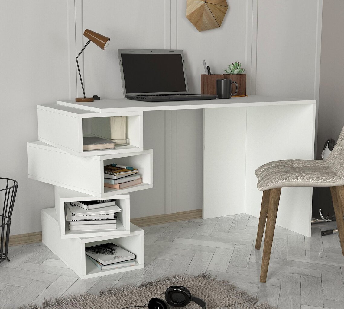 Jenga-työpöytä, valkoinen hinta ja tiedot | Tietokonepöydät ja työpöydät | hobbyhall.fi