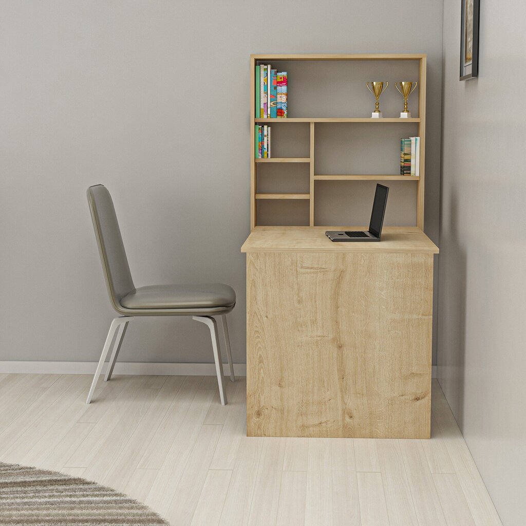 Kalune Design 550 (II) -työpöytä, vaaleanruskea hinta ja tiedot | Tietokonepöydät ja työpöydät | hobbyhall.fi