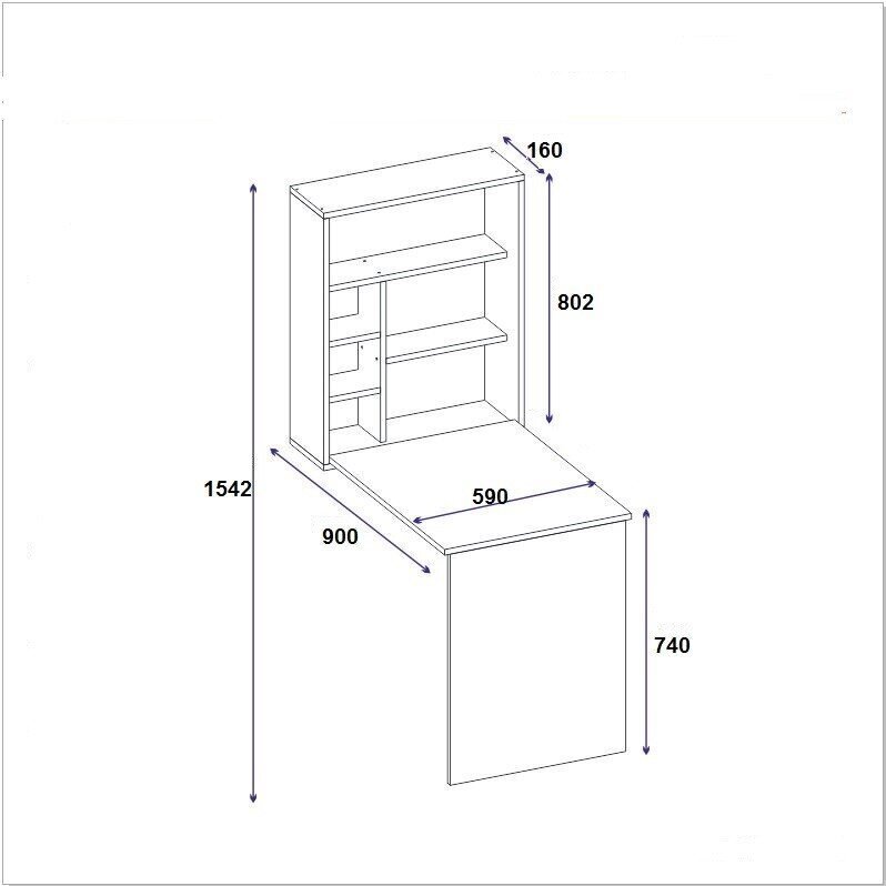 Kalune Design 550 (II) -työpöytä, vaaleanruskea hinta ja tiedot | Tietokonepöydät ja työpöydät | hobbyhall.fi