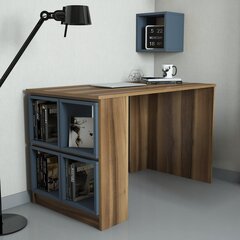 Kalune Design 845 (I) -työpöytä, sininen/ruskea hinta ja tiedot | Tietokonepöydät ja työpöydät | hobbyhall.fi