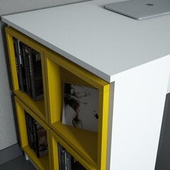 Kalune Design 845 (I) -työpöytä, valkoinen/keltainen hinta ja tiedot | Tietokonepöydät ja työpöydät | hobbyhall.fi