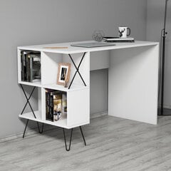 Kalune Design 845 -työpöytä, valkoinen/musta hinta ja tiedot | Tietokonepöydät ja työpöydät | hobbyhall.fi