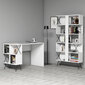 Kalune Design 845 (IV) -työpöytä kirjahyllyllä, valkoinen/musta hinta ja tiedot | Tietokonepöydät ja työpöydät | hobbyhall.fi