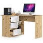 Akord B16 124 työpöytä, ruskea/valkoinen hinta ja tiedot | Tietokonepöydät ja työpöydät | hobbyhall.fi