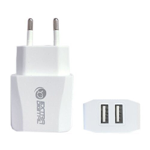 Verkkolaturi 2xUSB 10,5W: 220V, 2,1A hinta ja tiedot | Puhelimen laturit | hobbyhall.fi