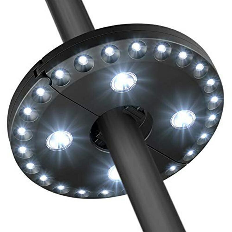 LED-valaisin aurinkovarjoon L43B1, musta hinta ja tiedot | Puutarha- ja ulkovalot | hobbyhall.fi