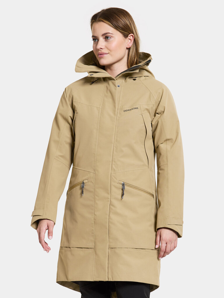 Didriksons naisten kevät-syksy parka ILMA, beige hinta ja tiedot | Naisten ulkoilutakit | hobbyhall.fi