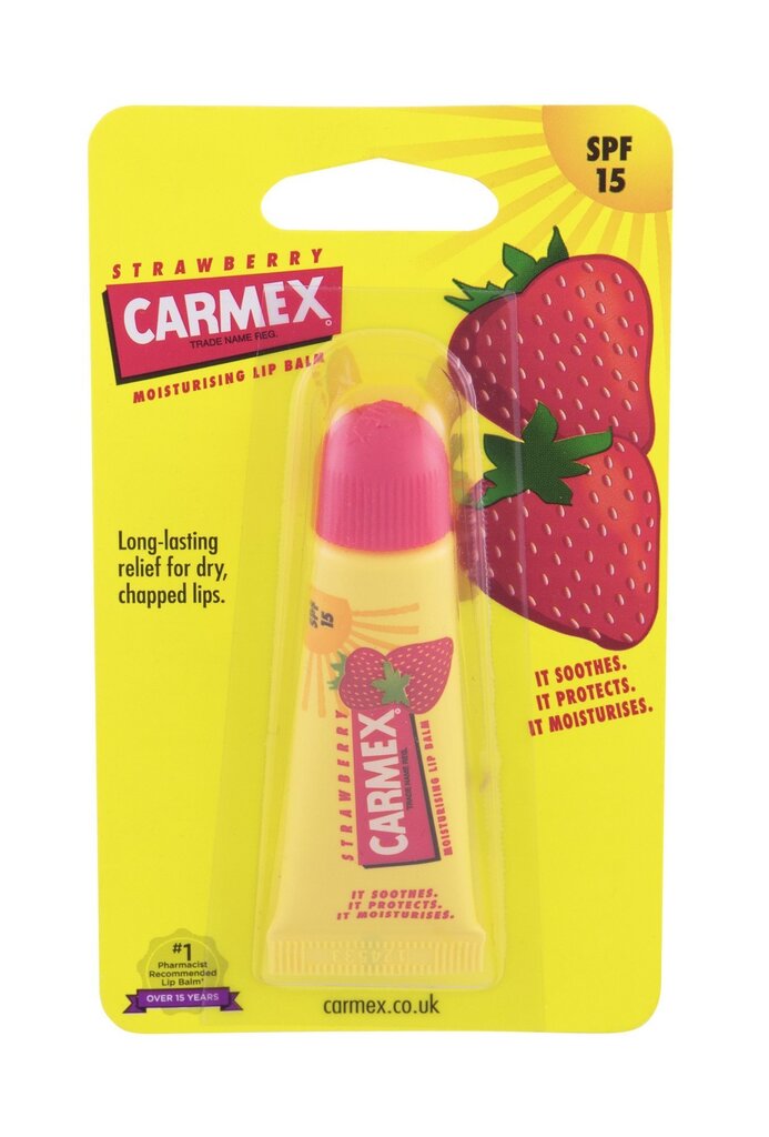 Carmex Strawberry huulibalsami 10 g hinta ja tiedot | Huulipunat, huulikiillot ja huulirasvat | hobbyhall.fi