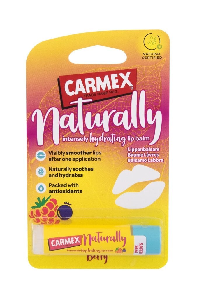 Carmex Naturally huulibalsami 4,25 g, Berry hinta ja tiedot | Huulipunat, huulikiillot ja huulirasvat | hobbyhall.fi