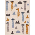 Matto lastenhuoneeseen, suricate, 160x230x1 cm, beige