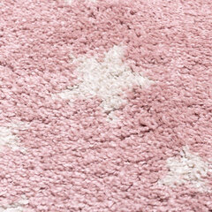 Lastenhuoneen matto, Candy Stars vaaleanpunainen, 120 x 170 x 1 cm hinta ja tiedot | Isot matot | hobbyhall.fi