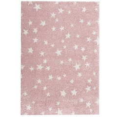 Lastenhuoneen matto, Candy Stars vaaleanpunainen, 120 x 170 x 1 cm hinta ja tiedot | Isot matot | hobbyhall.fi