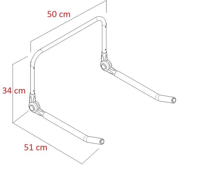 Seinälle kiinnitettävä pyöräteline Kartex, 40 kg, musta hinta ja tiedot | Muut pyörätarvikkeet | hobbyhall.fi