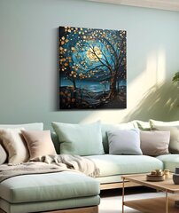 Taulu Turquoise Gold Tree hinta ja tiedot | Taulut | hobbyhall.fi