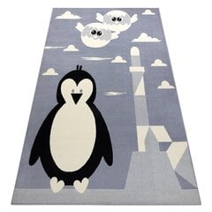 Matto BCF FLASH Penguin 3997 - Pingviini harmaa hinta ja tiedot | Isot matot | hobbyhall.fi