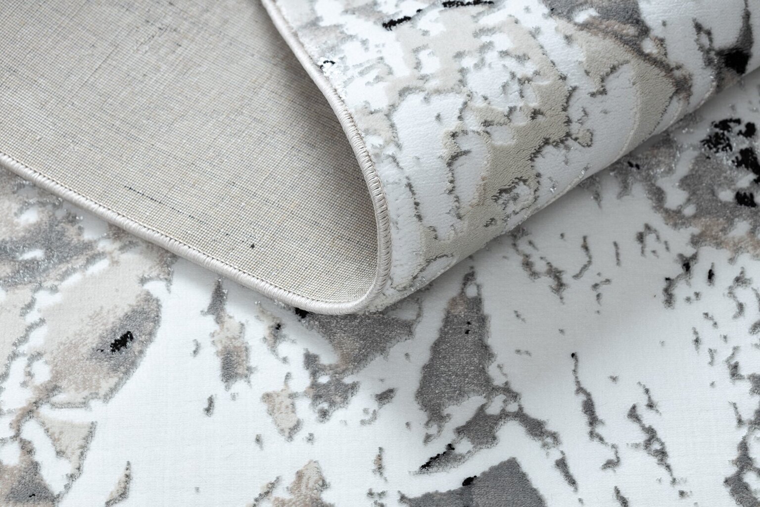 Matto GLOSS moderni Abstrakti tyylikäs, glamour beige / harmaa 8488 37 hinta ja tiedot | Isot matot | hobbyhall.fi