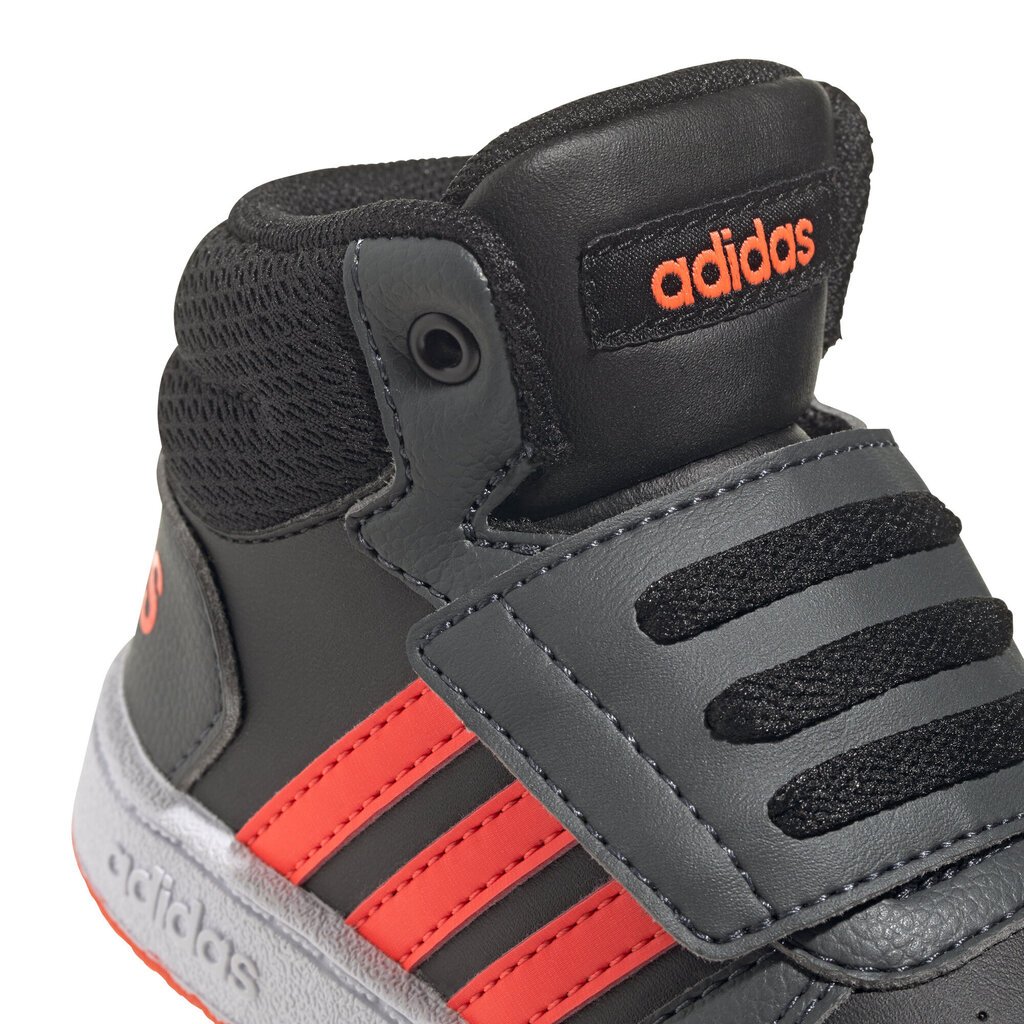 Hoops mid 2.0 i adidas core poika black gz7780 hinta ja tiedot | Lasten urheilukengät | hobbyhall.fi