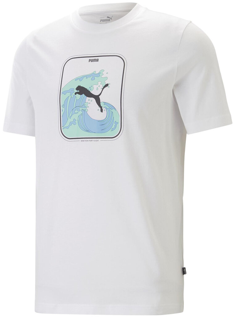 Koszulka graphics wave tee pum puma miehet white 67448302 hinta ja tiedot | Miesten T-paidat | hobbyhall.fi