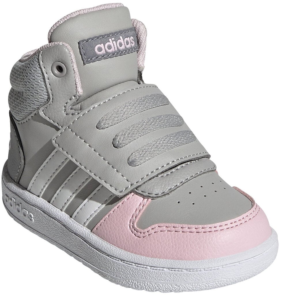 Hoops mid 2.0 i adidas core poika grey gz7779 hinta ja tiedot | Lasten urheilukengät | hobbyhall.fi