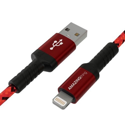 Premium MFI-sertifioitu USB Type-A - Lightning -kaapeli, 1,2 m hinta ja tiedot | Kaapelit ja adapterit | hobbyhall.fi