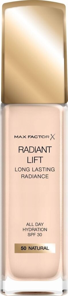 Max Factor Radiant Lift meikkituote 30 ml, 50 Natural hinta ja tiedot | Meikkivoiteet ja puuterit | hobbyhall.fi