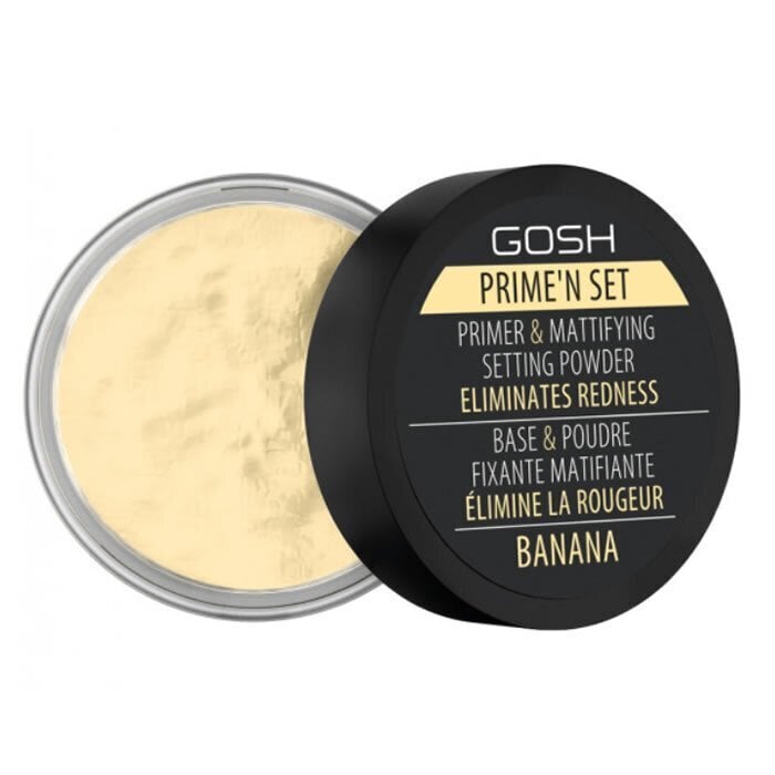 GOSH Prime'n Set Powder -viimeistelypuuteri, 7 g, 002 Banana hinta ja tiedot | Meikkivoiteet ja puuterit | hobbyhall.fi