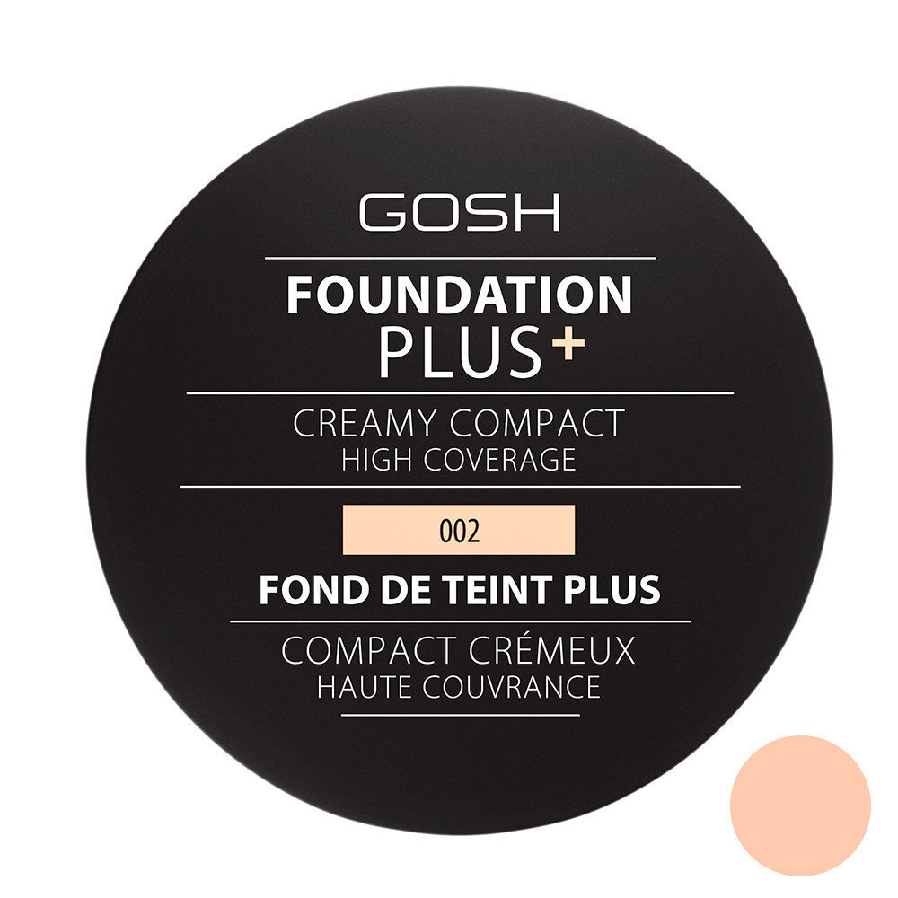 GOSH Foundation Plus + Creamy Compact High Coverage -meikkivoide, 9 g, Ivory 10 hinta ja tiedot | Meikkivoiteet ja puuterit | hobbyhall.fi