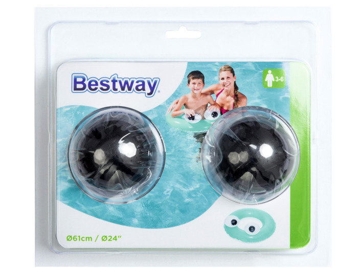 Ilmatäytteinen rengas Bestway Big Eyes, 61 cm hinta ja tiedot | Puhallettavat vesilelut ja uima-asusteet | hobbyhall.fi