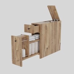 Erillinen kylpyhuonekaappi Kalune Design 854, vaaleanruskea hinta ja tiedot | Kylpyhuonekaapit | hobbyhall.fi