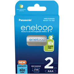 Panasonic Eneloop ladattava akku AAA 800 2BP hinta ja tiedot | Paristot | hobbyhall.fi