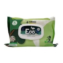 Croci Eco Wipes Talc&Flowers, valkoiset kukka- ja talkkituoksuiset kosteuspyyhkeet, 30 kpl hinta ja tiedot | Eläinten hoitotuotteet | hobbyhall.fi