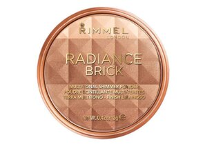 Rimmel London Radiance Brick aurinkopuuteri 12 g, 001 Light hinta ja tiedot | Aurinkopuuterit ja poskipunat | hobbyhall.fi