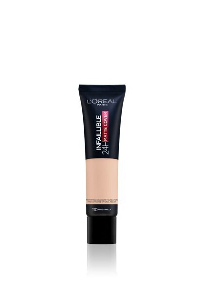 L'Oreal Paris Infallible 24H Matte Cover Foundation meikkivoide 30 ml, 110 Rose Vanilla hinta ja tiedot | Meikkivoiteet ja puuterit | hobbyhall.fi