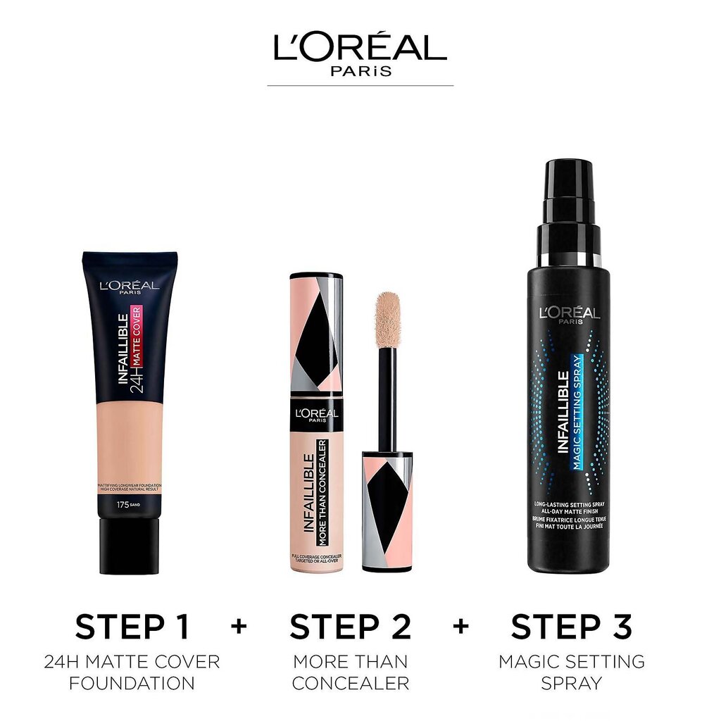 L'Oreal Paris Infallible 24H Matte Cover Foundation meikkivoide 30 ml, 25 Rose Ivory hinta ja tiedot | Meikkivoiteet ja puuterit | hobbyhall.fi