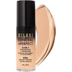Milani Conceal+ Perfect meikkivoide 30 ml, 00B Light hinta ja tiedot | Meikkivoiteet ja puuterit | hobbyhall.fi