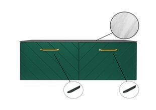 Besco Floo 160 kylpyhuonekaappi marmoritasolla, vihreä/musta hinta ja tiedot | Kylpyhuonekaapit | hobbyhall.fi