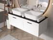 Besco Dexa 160 kylpyhuonekaappi marmorisella tasolla ja mustilla kahvoilla hinta ja tiedot | Kylpyhuonekaapit | hobbyhall.fi