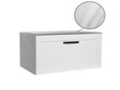 Besco Dexa 120 kylpyhuonekaappi mustalla tasolla ja mustilla vetimillä, valkoinen hinta ja tiedot | Kylpyhuonekaapit | hobbyhall.fi