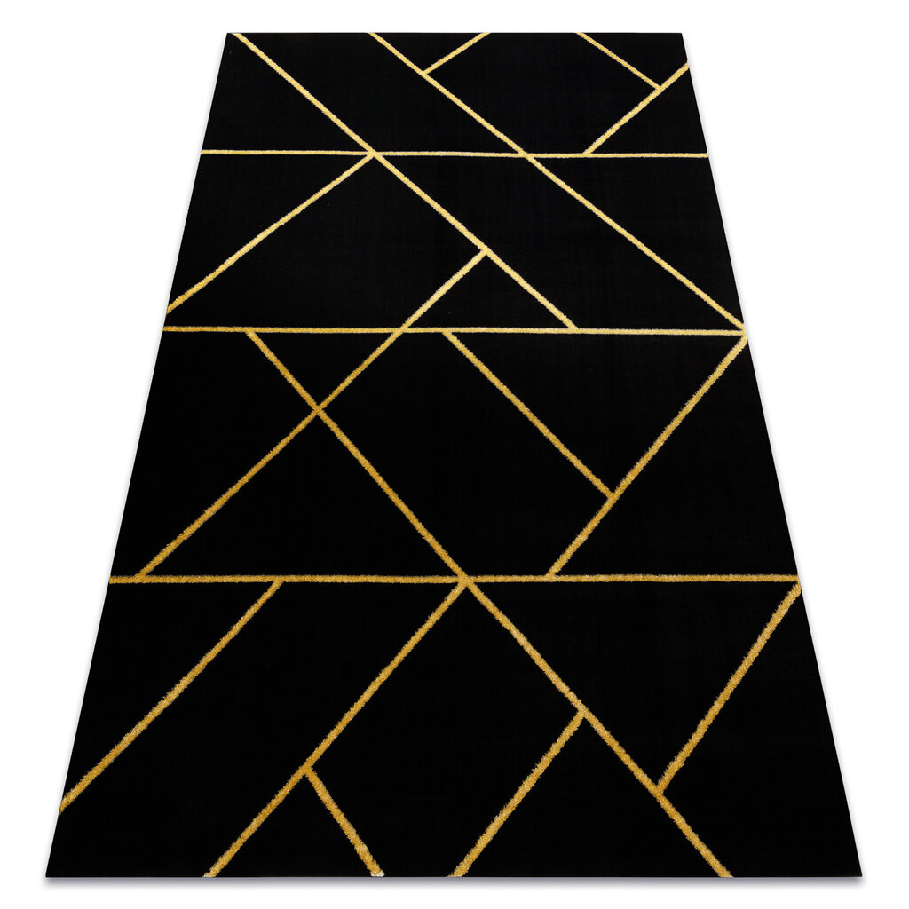 Matto Emerald 1012 Geometrinen, musta/kulta hinta ja tiedot | Isot matot | hobbyhall.fi