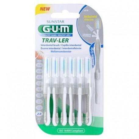 GUM® (1618) Trav-ler -hammasväliharjat, 2 mm, 6 kpl / pakkaus Tiesitkö, että ienongelmat saavat alkuunsa yleensä hampaiden väleistä? hinta ja tiedot | Suuhygienia | hobbyhall.fi